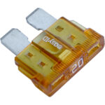 Yellow 20-amp automotive blade fuse