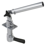 Adjustable metallic lever for machine support