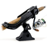 Fishing rod holder with attached reel