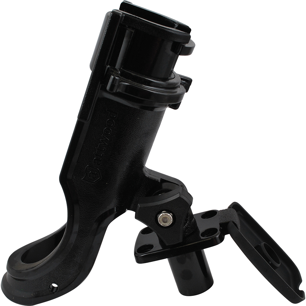 Black adjustable fishing rod holder