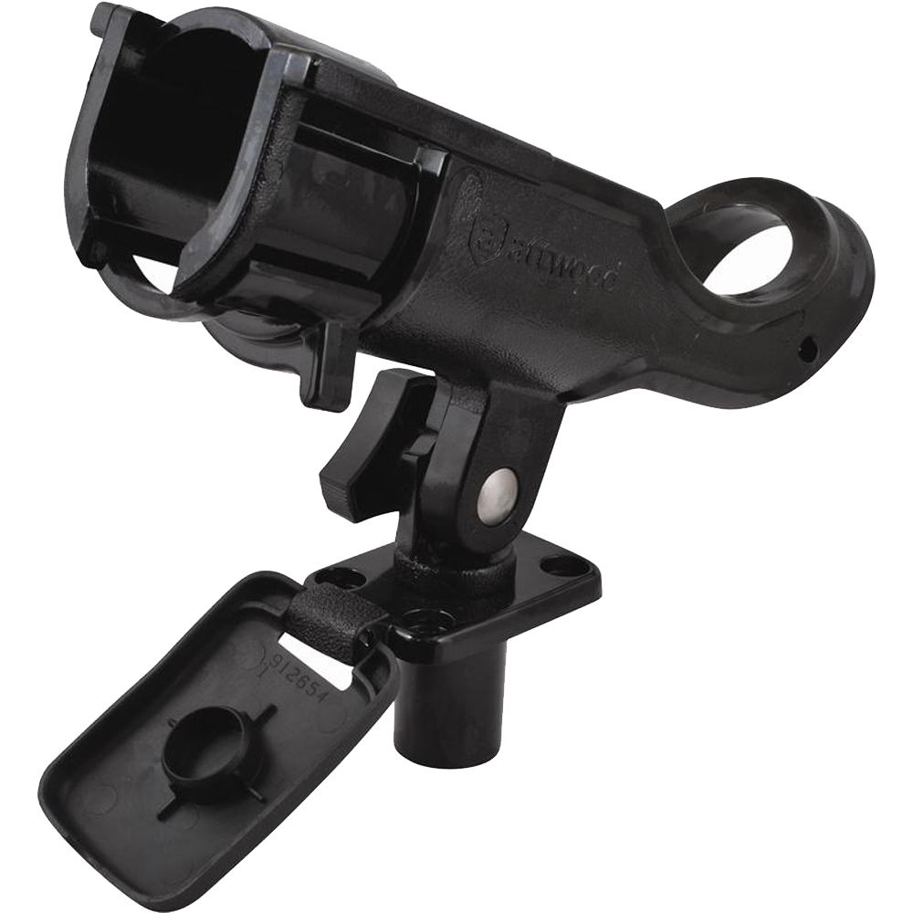 Black plastic fishing rod holder