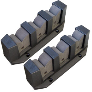 Gray knife sharpening tool with multiple slots