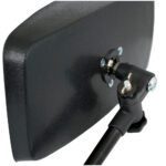 Black motorcycle mirror with adjustable mount