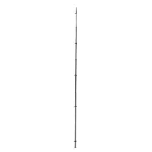 Tall telescopic pole against white background.