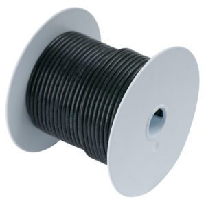 Black cable spool for electrical wiring