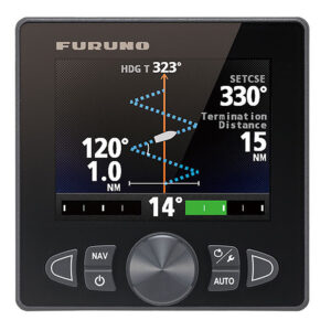 Furuno marine navigation display with heading information.