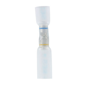 Heat shrink wire connector, insulated, transparent, and colored
