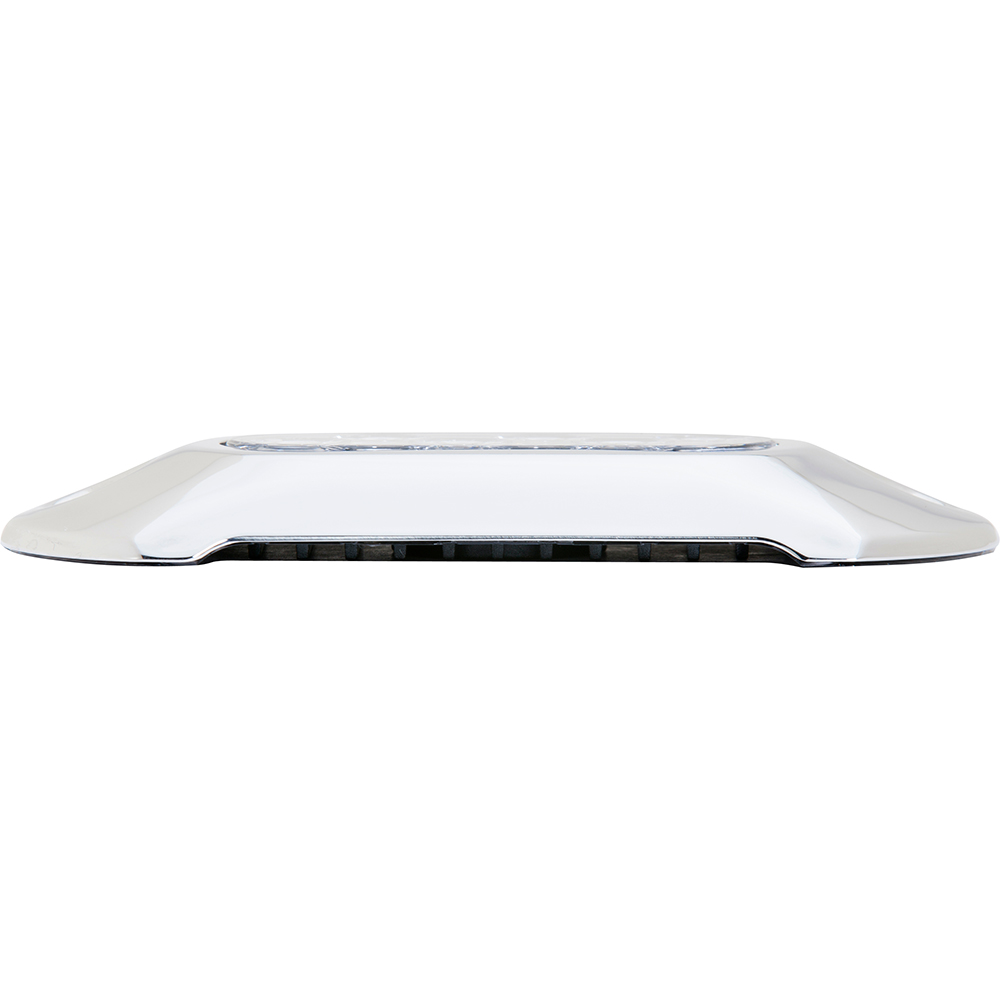 Silver car vent with chrome edges