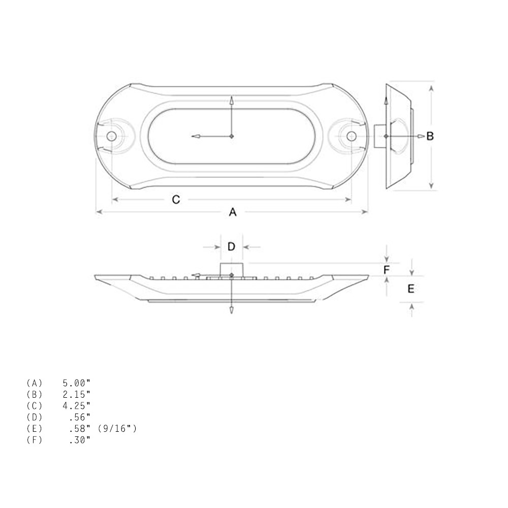 Technical drawing of a handle with dimensions.