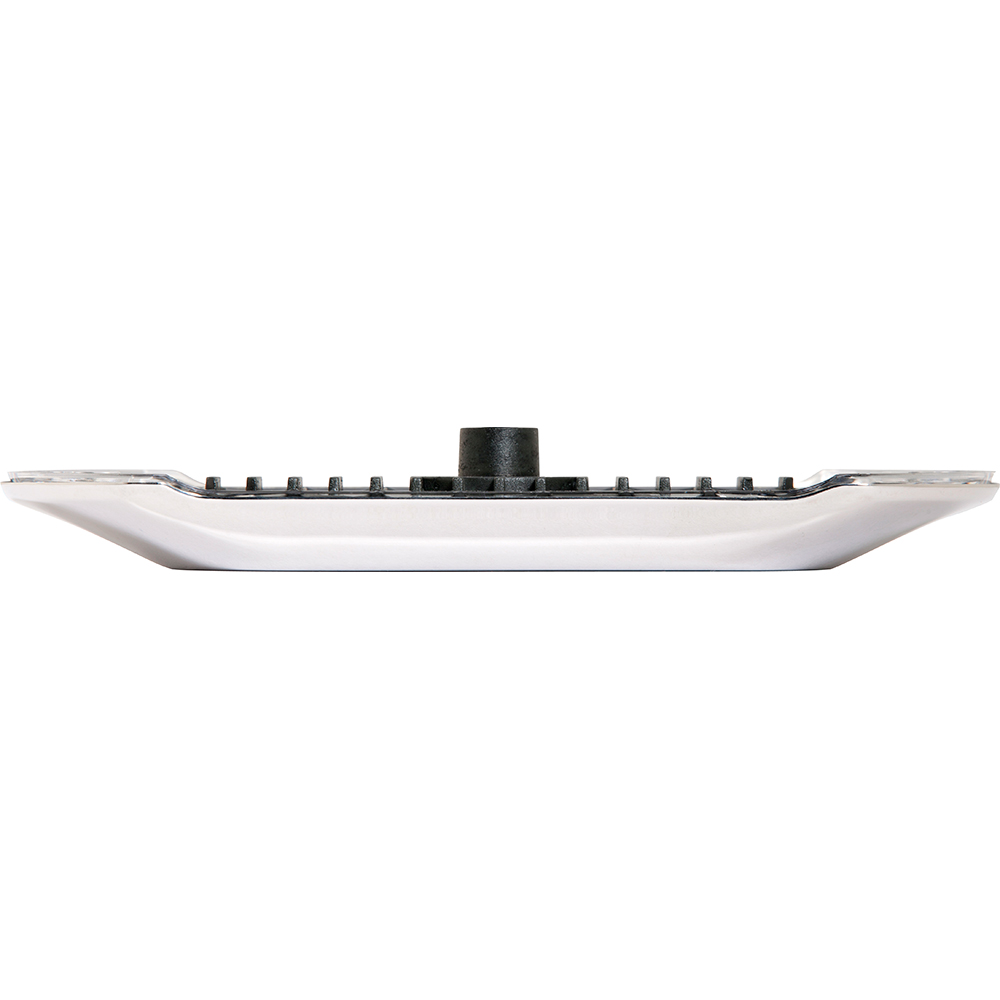 Side view of LED ceiling light fixture.