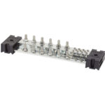 Electrical distribution block with multiple screw terminals