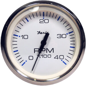 Tachometer displaying revolutions per minute, RPM gauge.