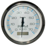 RPM gauge showing zero revolutions.