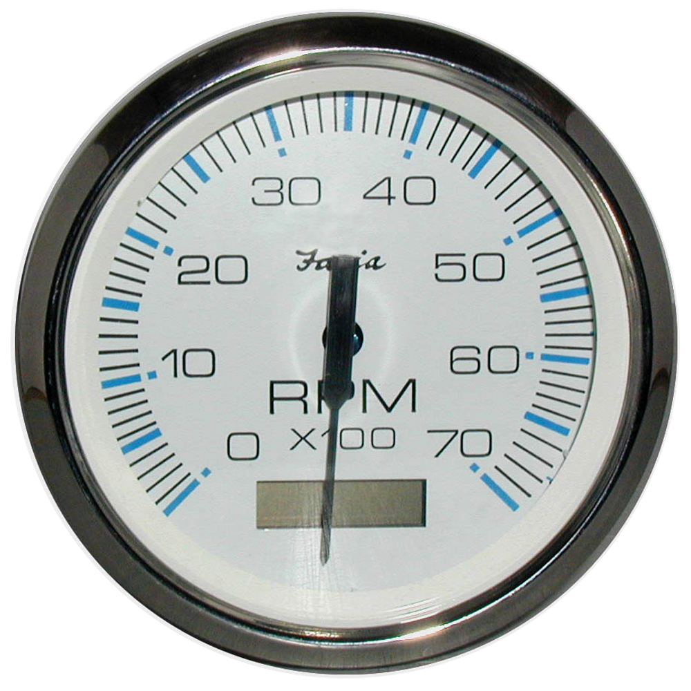 RPM gauge showing zero revolutions.