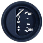 Black trim gauge with up and down indicators.