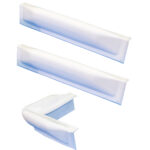 White plastic trim pieces for construction use
