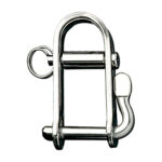 Stainless steel snap shackle with quick release pin.
