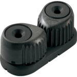 Double cam cleat for marine rope control