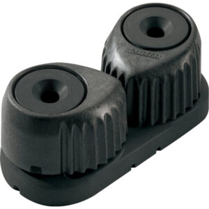 Double cam cleat for marine rope control
