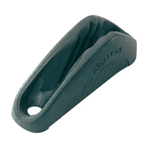 Gray plastic cleat for marine applications