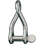 Stainless steel lifting shackle pin.