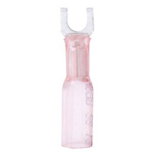 Pink insulated fork terminal connector