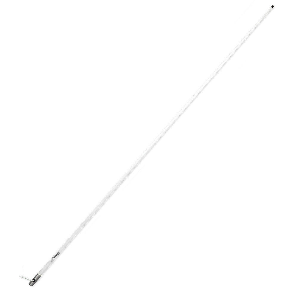 White marine antenna with mount