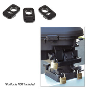 Metal lock bars for securing rooftop cargo carrier.