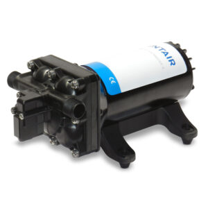 Black and blue water pump system