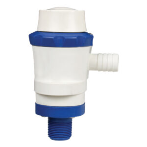 White and blue water pipe fitting