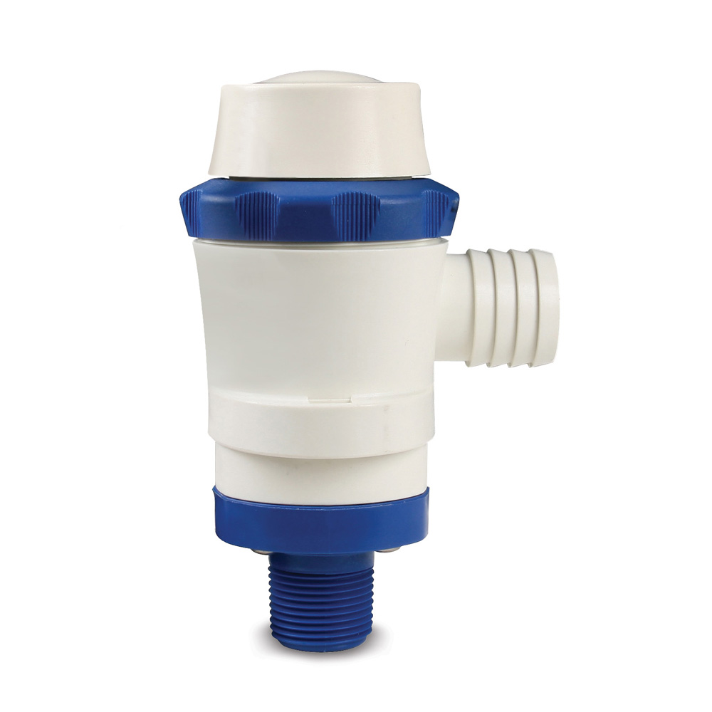 White and blue water valve connector