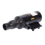 Black industrial water pump with fittings