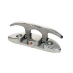 Foldable stainless steel boat cleat.