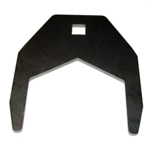 Black metal bracket with square cutout