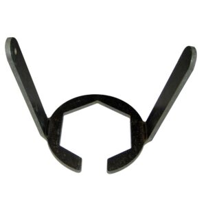 Metal tool with open-ended hexagonal shape