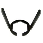 Metal bracket mount for motorcycle headlight.