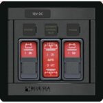 12V DC battery switch panel with indicators