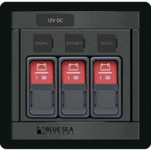 12V DC marine circuit breaker panel