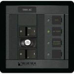 120V AC control panel with switches and indicators.