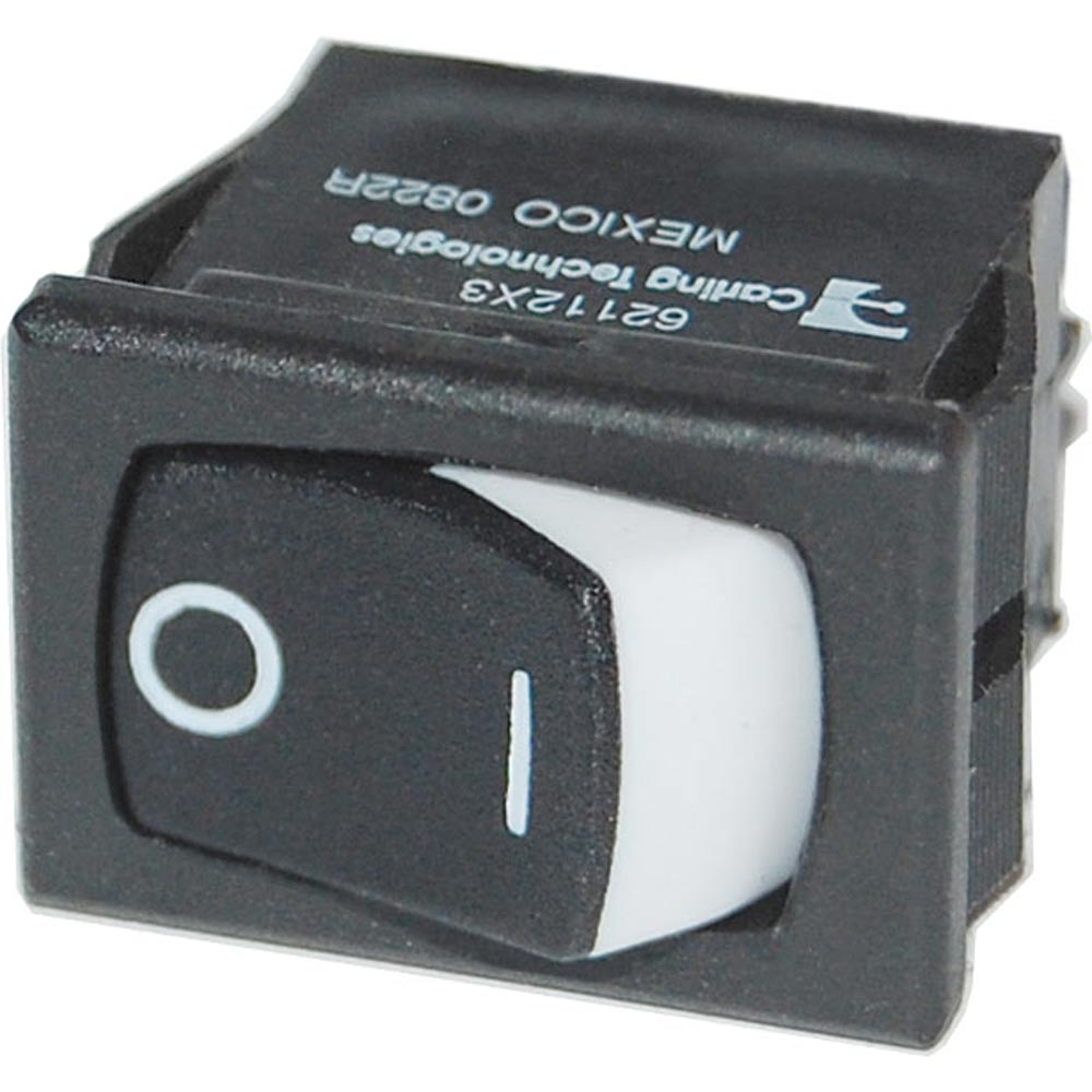 Black toggle switch with on/off labels.