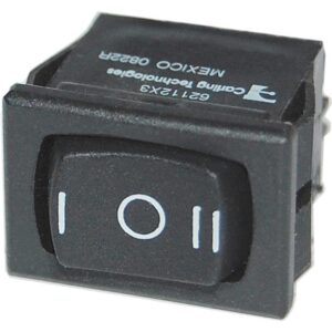 Black rocker switch with on-off symbols