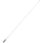 White fiberglass antenna with black base