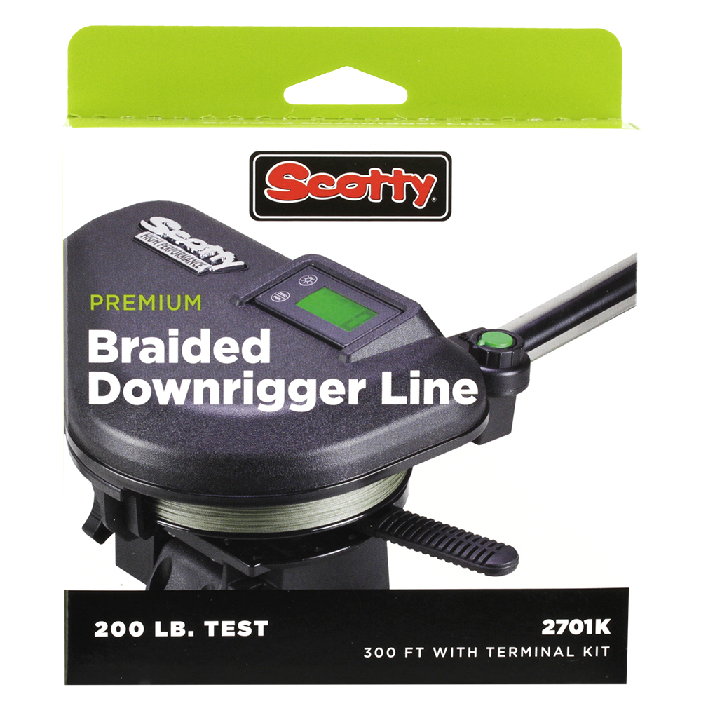 Scotty braided downrigger line, 200 lb, 300 ft.