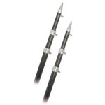 Two lightning rods with pointed tips