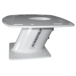 White Scanstrut marine radar mount