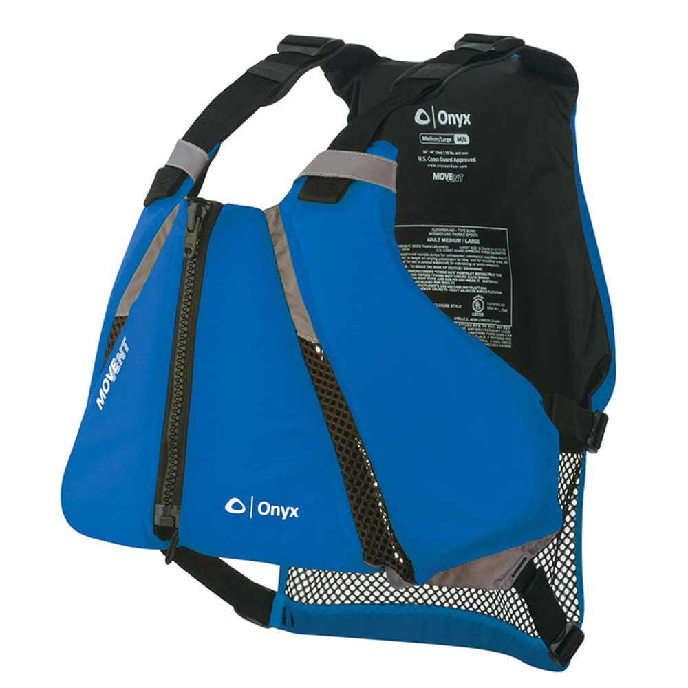 Blue Onyx life jacket with adjustable straps