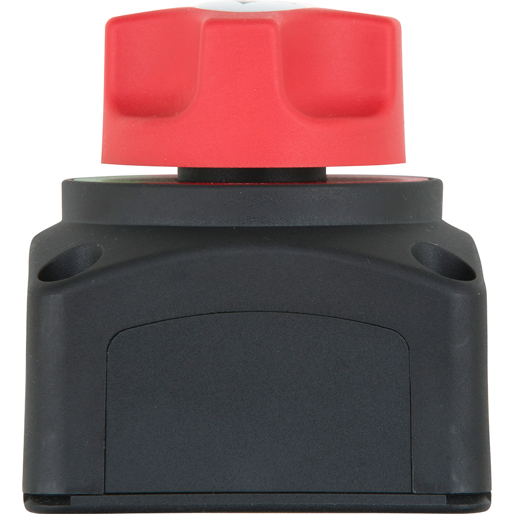 Red emergency stop button for safety equipment