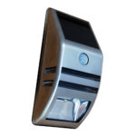 Stainless steel solar-powered outdoor wall light