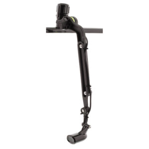 Black adjustable bicycle kickstand for rear wheel