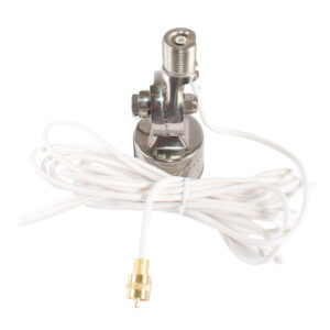 Coaxial cable with connector and mount